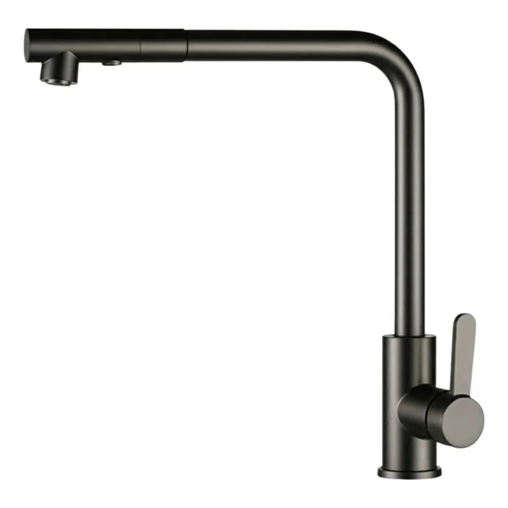 Bacha de Cocina negra Acero Inoxidable 304 con griferia